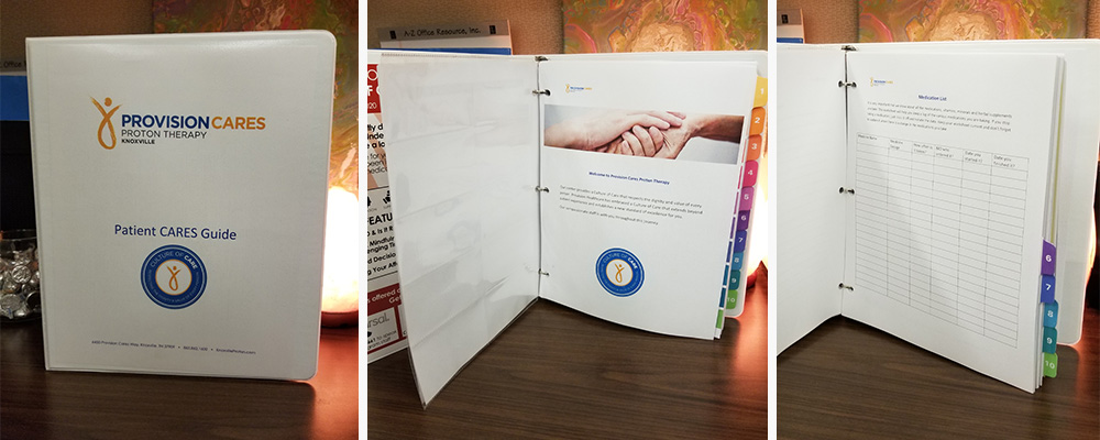 Examples of some of the pages in our Provision Patient Guide