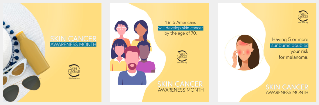 downloadable graphics to share during skin cancer awareness month